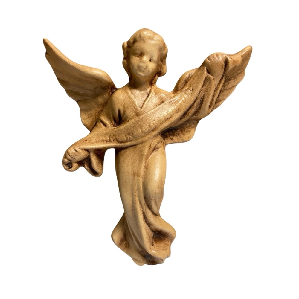 Vintage Angel Atlantic Mold 1970s Nativity Ceramic Replacements Brown